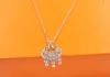 S925 sterling silver longevity lock, baby hollowed-out necklace, children and adults' safety lock, sweater chain, couple silver jewelry, smiling Application Scenario